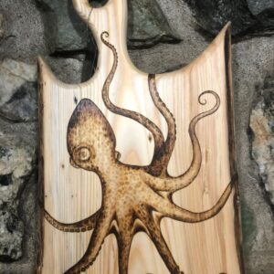 Beetle kill Spruce octopus charcuterie board